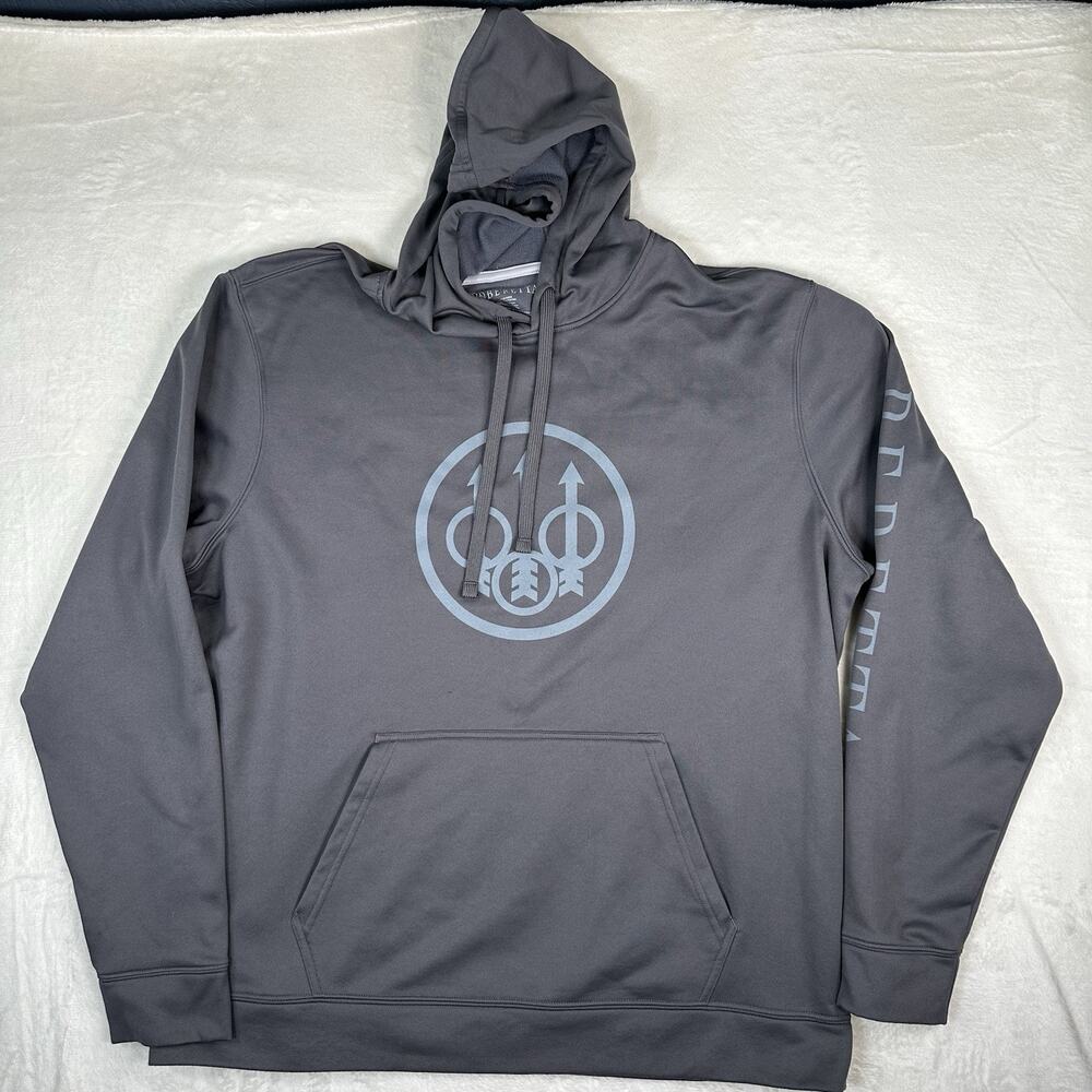 Beretta Hoodie Men's Size XL Gray Sweatshirt Trident Performance Firearm Logo